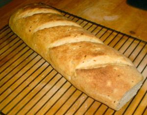 Chili and garlic bread